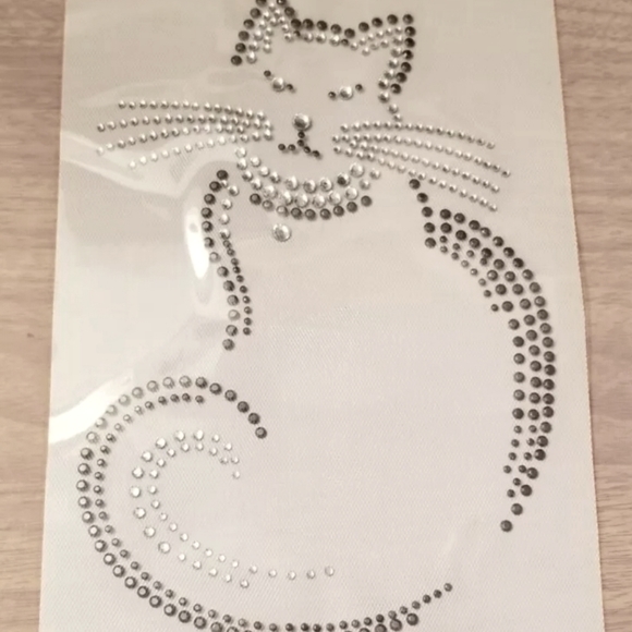 Other - Cat Rhinestone Iron- on Decal
